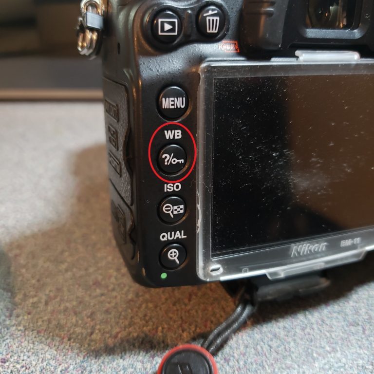 whit balance button, DSLR camera